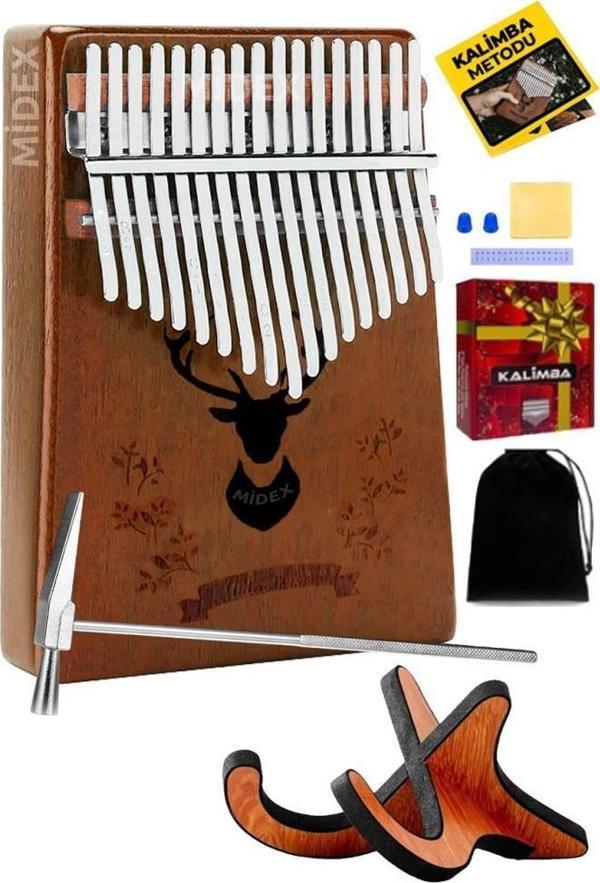 Midex KLX-880-PAK Hakiki Ağaç Kalimba 17 Tuşlu Full Set - Image 1