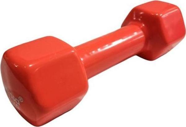Avessa 3 Kg Vinly Kaplama PVC Kırmızı Dambıl  - Image 1