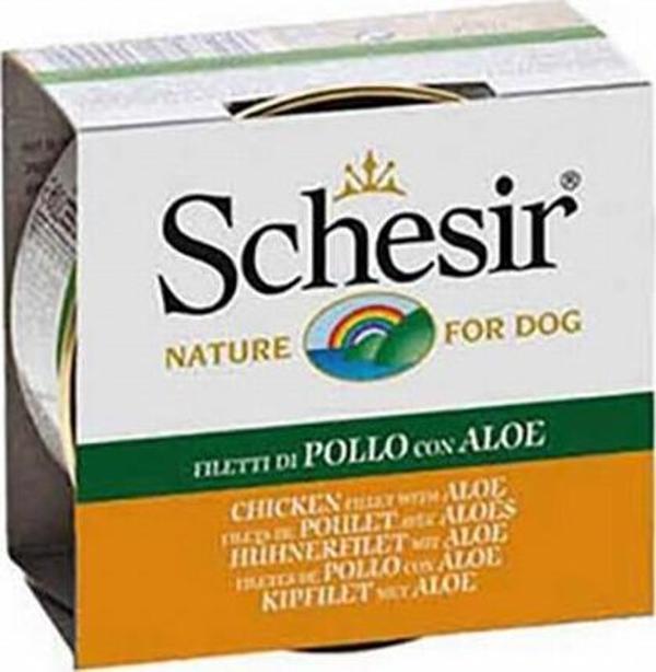 Schesir Tavuklu ve Aloe Veralı Jelly Yetişkin Köpek Konservesi 6 Adet 150 Gr - Image 1