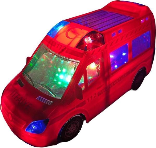3d Işıklı, Sirenli Çarp Dön Sensörlü İtfaiye Minibüsü 3ditfaiye - Image 1