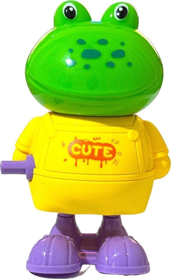 Kurmalı Zıp Zıp Zıplayan Yürüyen KURBAĞA 10cm SARI - Image 1