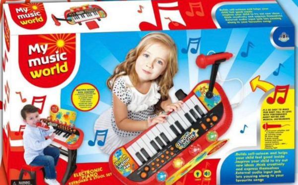 Oyuncak Org Music Spaceship Ayaklı Oturaklı Mikrofonlu Oyuncak Org - Image 1