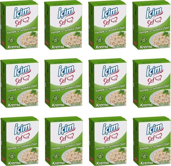 İçim Krema Yemeklere ve Soslara Özel 200 ml x 12 Adet - Image 1