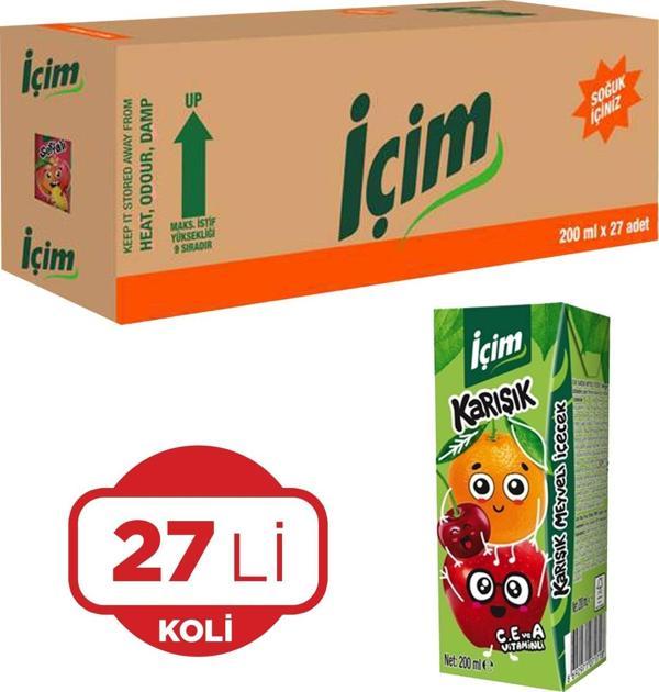 İçim Meyve Suyu Karışık 200 Ml x 27 Adet - Image 1