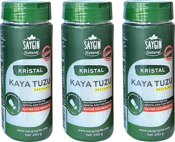 Saygın Öğütülmüş Kaya Tuzu 250 gr Tuzluklu x 3 Adet - Image 1