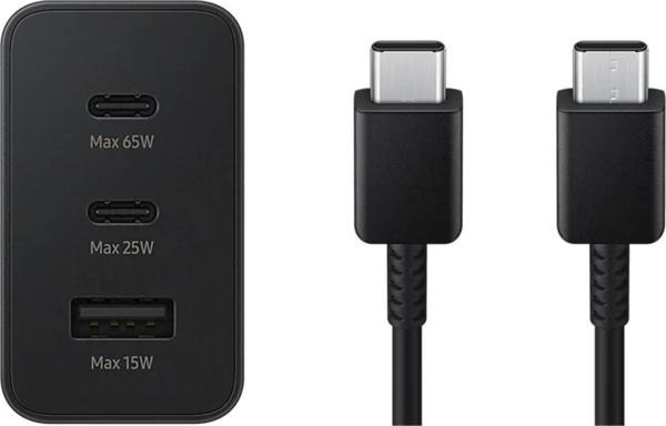 ScHitec 65W 2xPD+UsbA Ev Tipi Şarj Aleti 3 Çıkışlı Type-C to Type-C Kablolu Set - Image 1