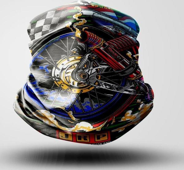 RETRO Motorcu Bandana Maske Outdoor Boyunluk Unisex - Image 1