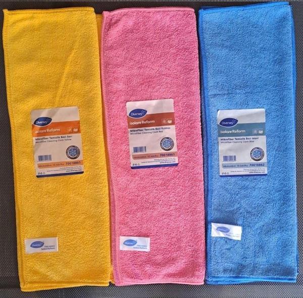 Diversey Solare Microfiber Cam Bezi 3Lü Set 40X40Cm Solare Reform 3 Adet - Image 1