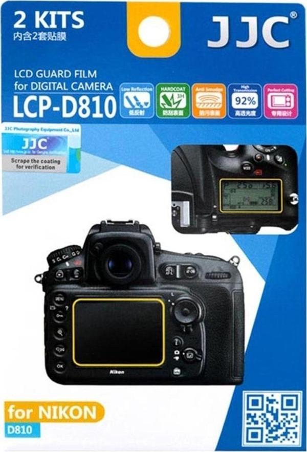 Jjc Lcp-D810 Lcd Ekran Koruyucu Film 2`Li Paket (Nikon D810, D810A) - Image 1