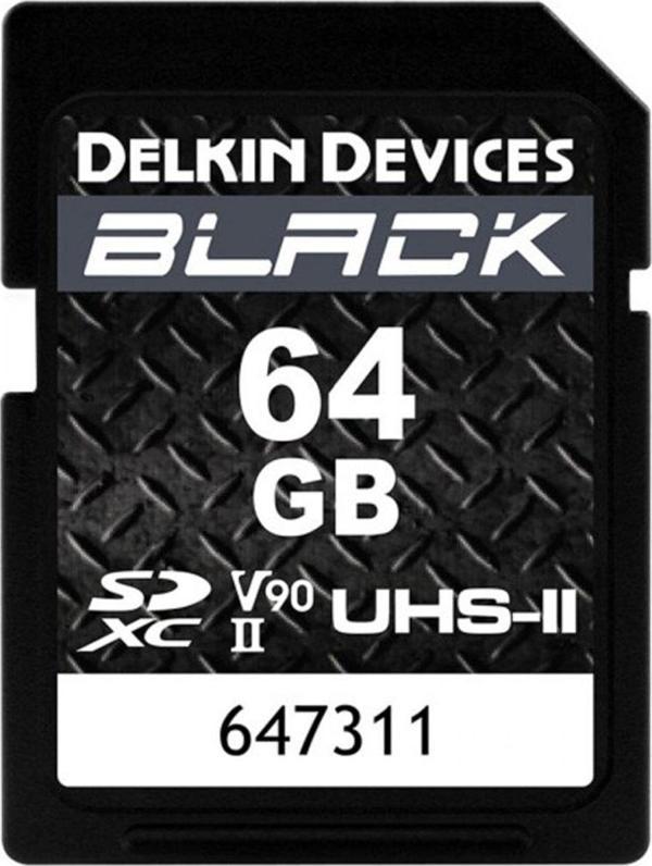 Delkin Devices 64Gb Black Uhs-Iı V90 Sdxc Memory Card 300 Mb/S - Image 1