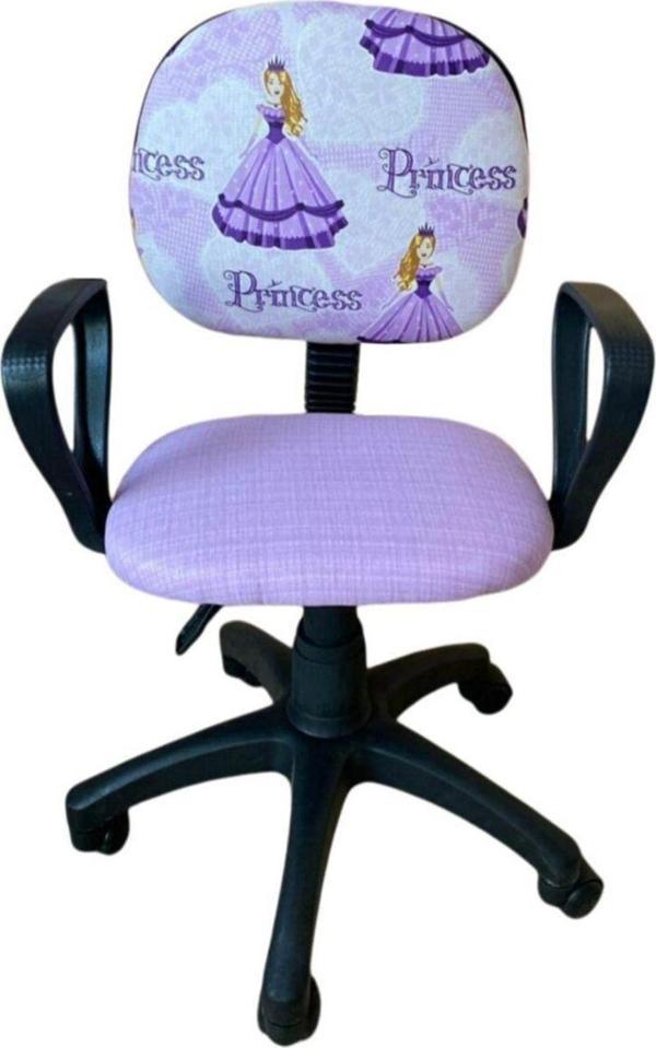 Depolife Çocuk Genç Odası Bilgisayar Çalışma Koltuğu Amortisörlü Tekerlekli Sandalye Penses Lila Renk - Image 1