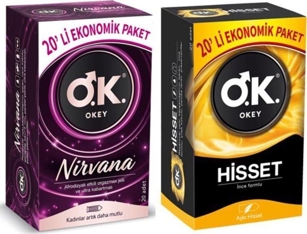 Okey Prezervatif Nirvana 20'Li + Hisset 20'Li - Image 1