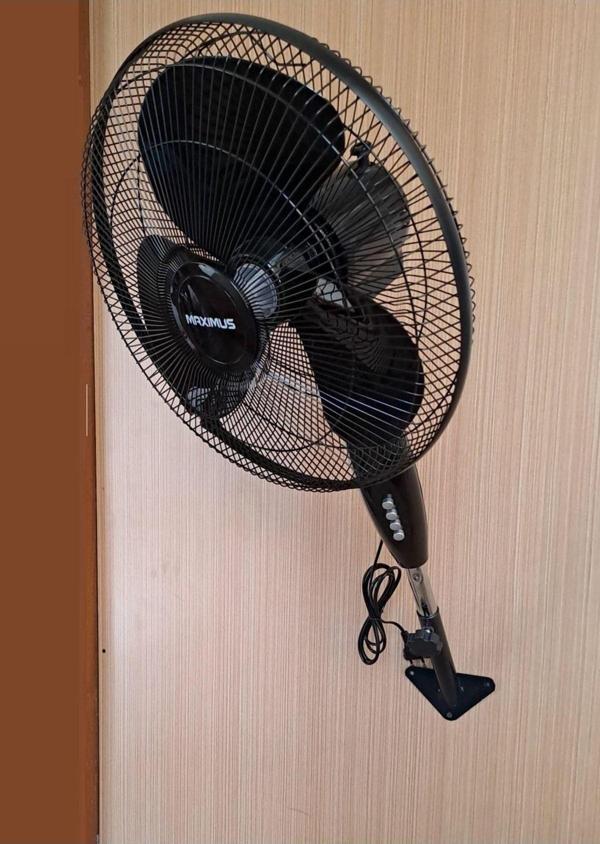 Depolife Duvar Vantilatörü Hava Pervanesi Döner Kafa Duvar Montajlı Hava Fani 40Cm 60W Siyah - Image 1