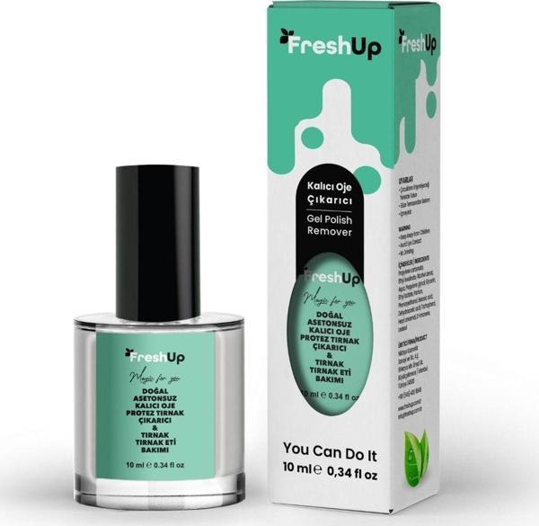 Fresh-Up Doğal, Kalıcı Oje Çıkarıcı, Jel Tırnak Çıkarıcı, Naturel, Sıvı, 10 Ml - Image 1