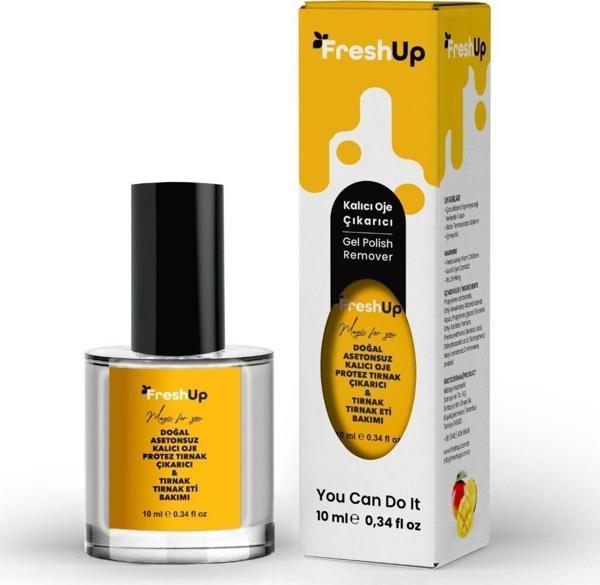 Fresh-Up Doğal, Kalıcı Oje Çıkarıcı, Protez Tırnak Çıkarıcı, Tırnak Ve Tırnak Eti Bakım Yağı, Mango, 10 Ml - Image 1