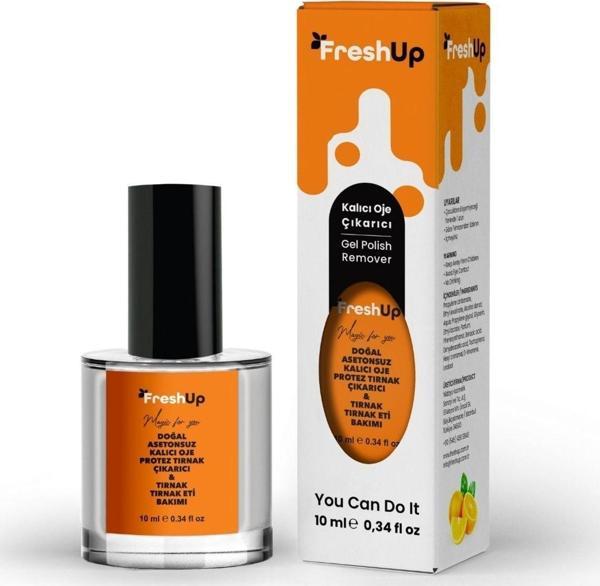Fresh-Up Doğal, Kalıcı Oje Çıkarıcı, Protez Tırnak Çıkarıcı, Tırnak Ve Tırnak Eti Bakım Yağı, Portakal, 10 Ml - Image 1