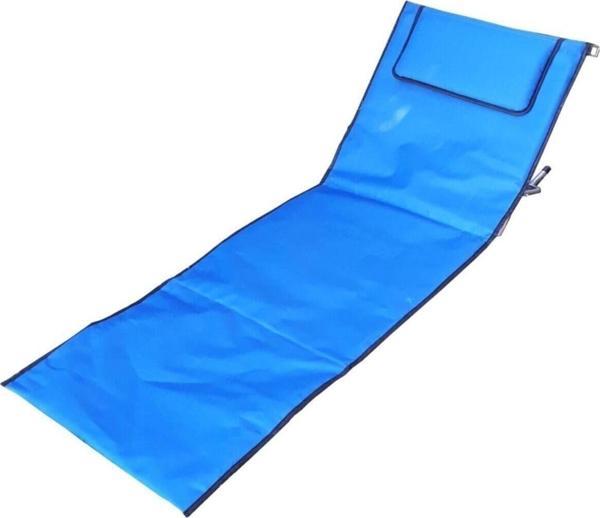 Depolife Pratik Şezlong Katlanır Kademeli Askılı Minderli Çantalı Taşınabilir Sezlong Çim Plaj Doğa Piknik - Image 1