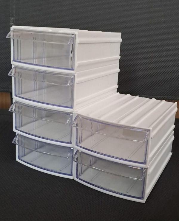 Depolife Şeffaf Çekmeceli Organizer Kutu 6 Kutu Dremel Gravür Boncuk Mücevher Saklama Kutusu Düzenleyici - Image 1
