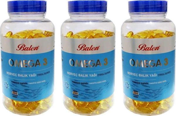 Balen Omega 3 Norveç Balık Yağı 1380 Mg 200 Kapsül X 3 Adet ( Form) - Image 1