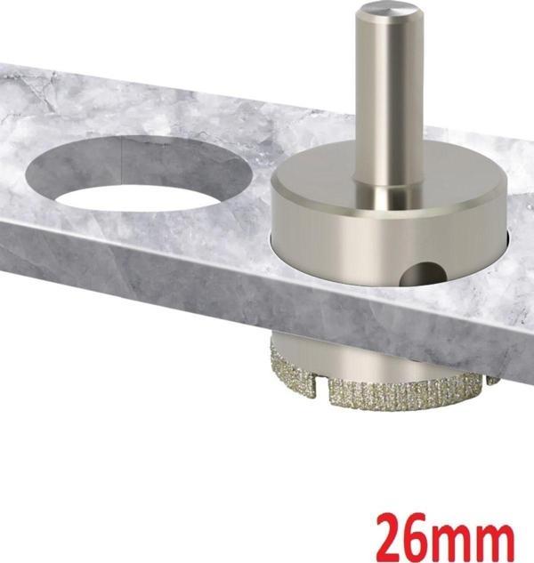 Depolife 26Mm Mermer Granit Fayans Cam Yuvarlak Delme Panç Elmas Uç Yuvarlak Açma Matkap Için Karot - Image 1