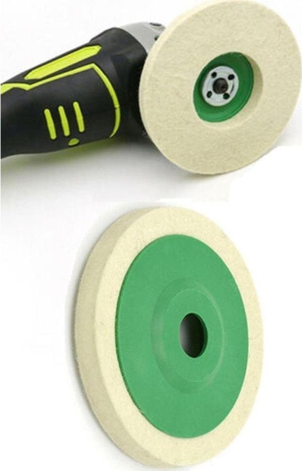 Depolife 115Mm Koyun Yünü Keçe Disk Naturel Yün Keçe Polisaj Parlatma Avuç Taşlama Uyumlu - Image 1