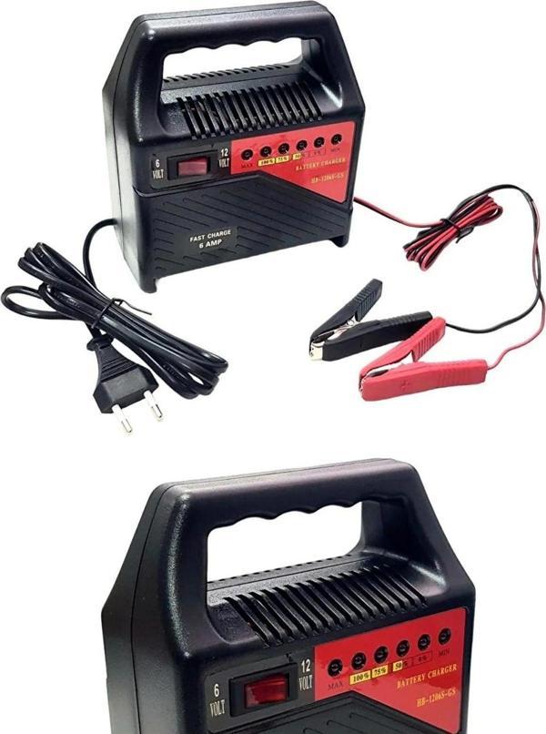 Depolife Araba Motosiklet Tekne Aküleri Akülü Çocuk Araçları İçin 6 Volt Ve 12 Volt Akü Şarj Cihazı Korumalı - Image 1