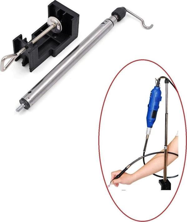 Depolife Dremel Benzeri Gravür Makineleri Için Masa Alet Askı Sehpası Teleskopik Masa Montaj Mengene Aparat - Image 1