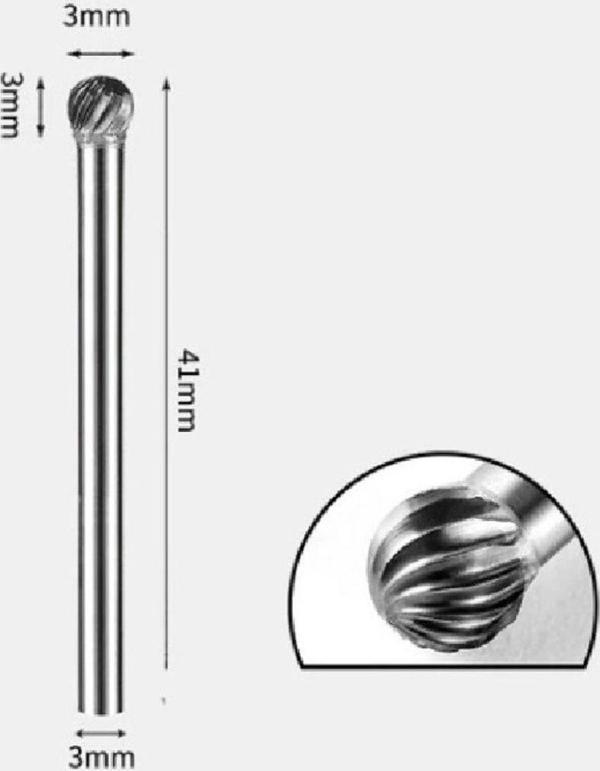 Depolife Yoğun Karbür Çelik Tungsten 3Mm Cnc Router Dremel Vb. Gravür Makinesi Için Top Carbide Uç - Image 1