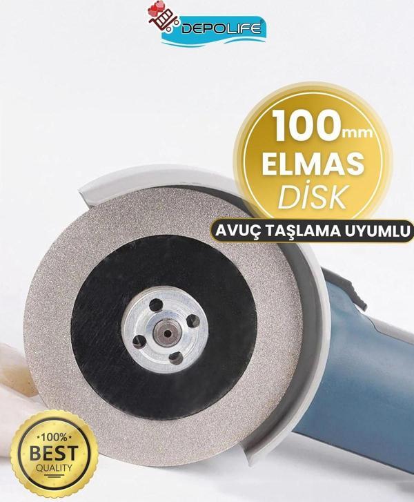 Depolife Bıçak Satır Makas Balta Bileme Diski 100Mm Elmaslı Eğeleme Disk Avuç Taşlama Spiral Uyumlu Disk - Image 1