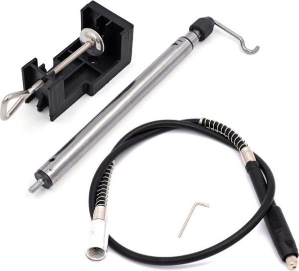Depolife Dremel Benzeri Mini Taşlama Makinası Için Masa Asma Aparatı Spiral Uzatma Hortum Seti - Image 1