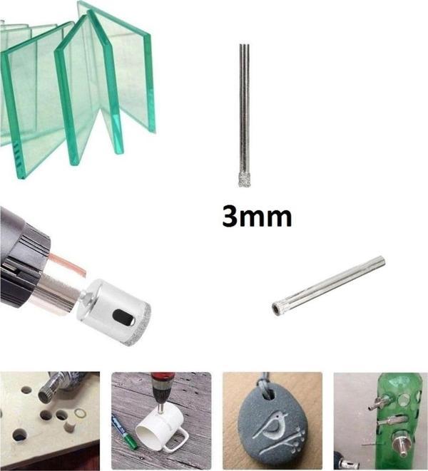 Depolife 3Mm Mermer Granit Fayans Cam Yuvarlak Delme Panç Elmas Uç Yuvarlak Açma Matkap Için Boru Tipi Karot - Image 1