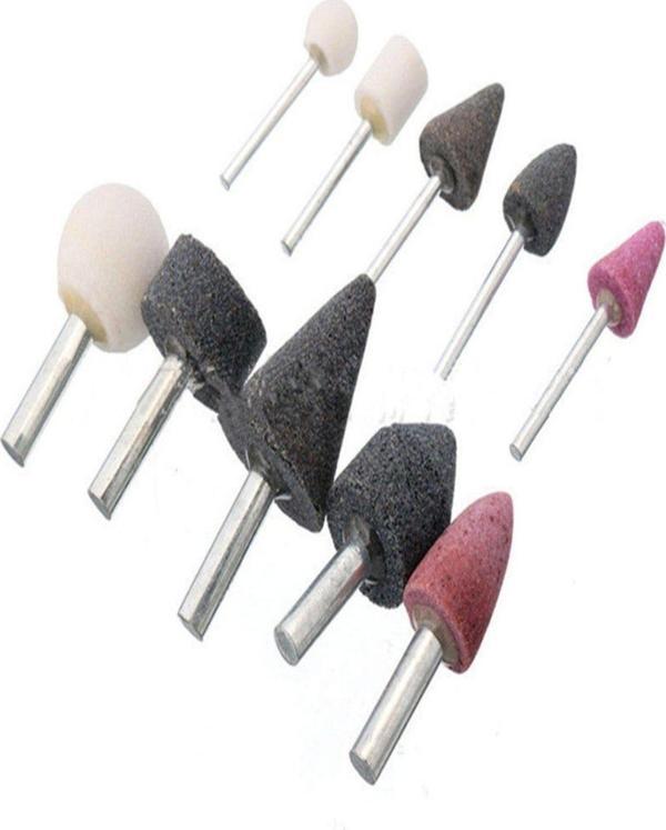 Xolo Tiger 10 Parça Taşlama Törpü İnceltme Gravür Harf Yazı Yazma Uçları Ahşap Oyma Freze Gravü - Image 1