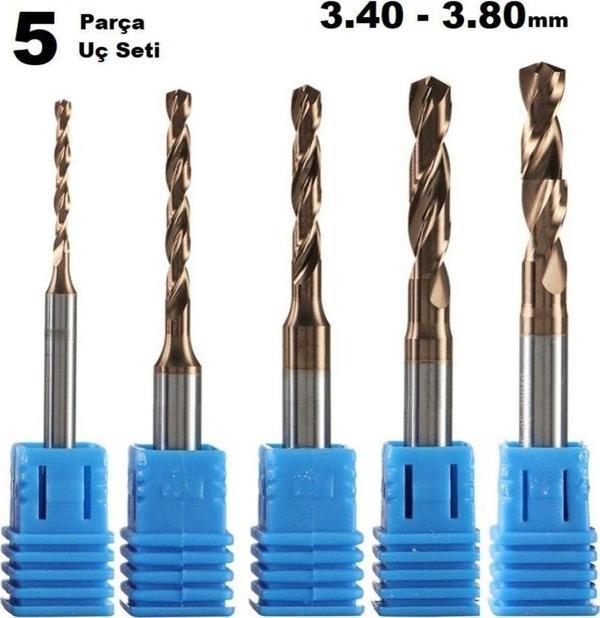 Depolife Kalıpçı Tornacı Delme Cnc Router Karbür Uç Seti 3.20Mm 3.40Mm 3.50Mm 3.60 Carbide Matkap Uç Seti 4Lü - Image 1