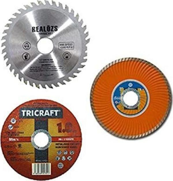 Depolife 115Mm Turbo Mermer Fayans Granit Ahşap Metal Kesme Disk Seti 115Mm Sunta Kesim Diski 3Lü - Image 1