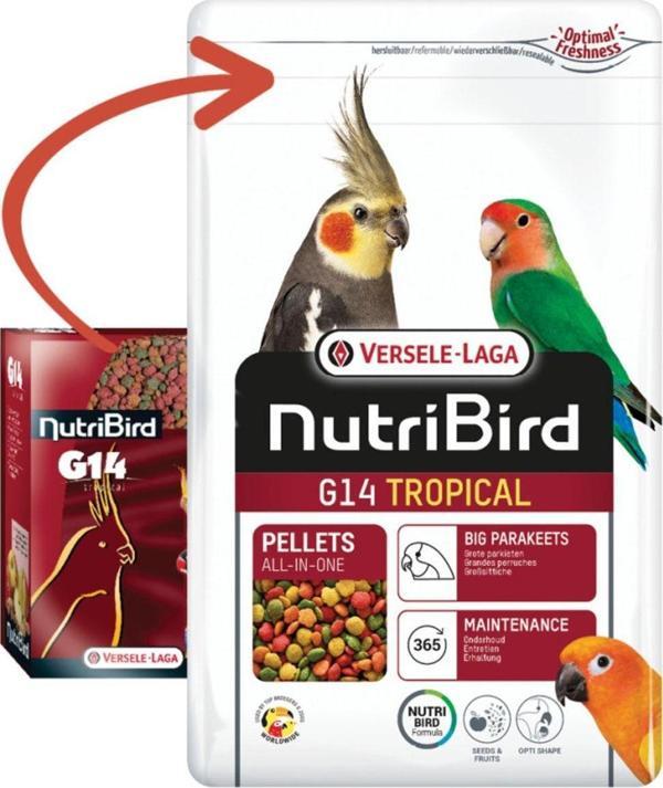 Versele Laga Nutrıbırd G14 Tropıcal Paraket Pelet Yem 1Kg Orijinal Paketten Bölme - Image 1