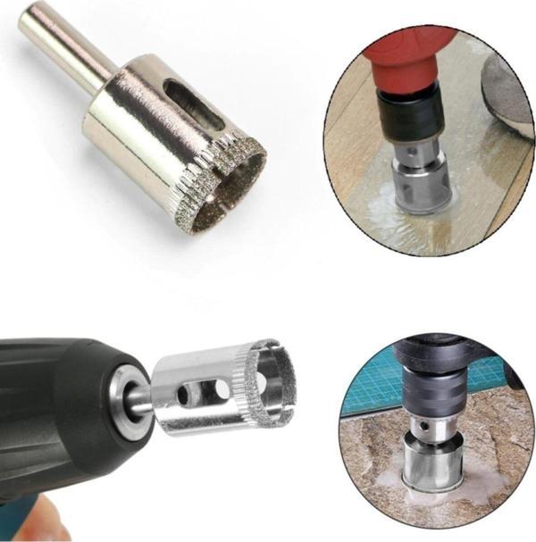 Depolife Mermer Granit Fayans Porselen Cam 20Mm Yuvarlak Delme Pancı Elmas Uçlu Delik Açma Karot Matkap Ucu - Image 1