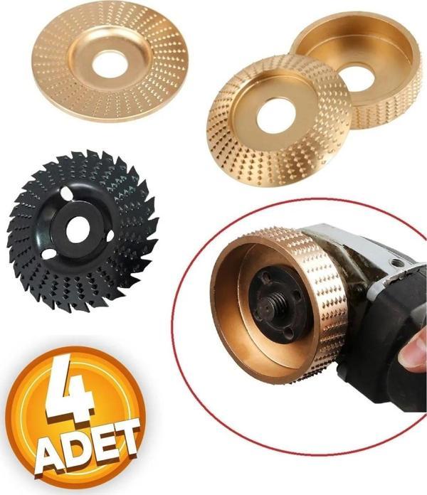 Depolife Ahşap Törpü Diski Avuç Taşlama Uyumlu Törpüleme Aşındırma Raspalama Disk Açılı Düz Oval 4 Adet - Image 1