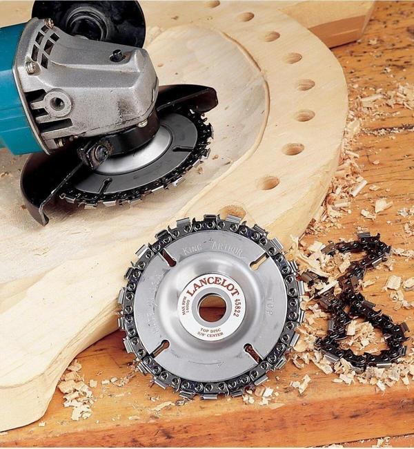 Depolife Zincirli Ahşap Oyma Ve Işleme Diski 115 Mm Talaş Alma Zımpara Bıçaklı Disk - Image 1