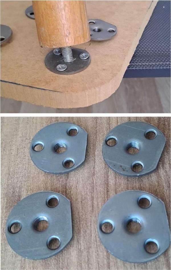 Depolife Kanepe Sehpa Masa Için Ahşap Ayak Bağlantı Aparatı Metal Montaj Braketi 4 Adet M8 Girişli - Image 1