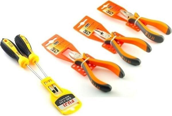 Depolife Fuji Mini Boy Yankeski Pense Kargaburun Düz Ve Yıldız Tornavida 5 Parça Elektronikçi Seti - Image 1