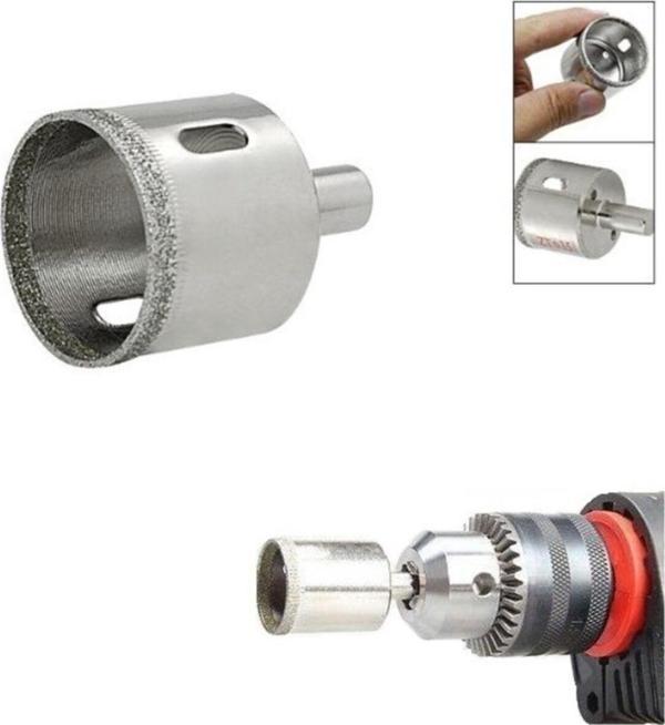 Depolife Mermer Granit Fayans Porselen Cam 25Mm Yuvarlak Delme Pancı Elmas Uçlu Delik Açma Karot Matkap Ucu - Image 1