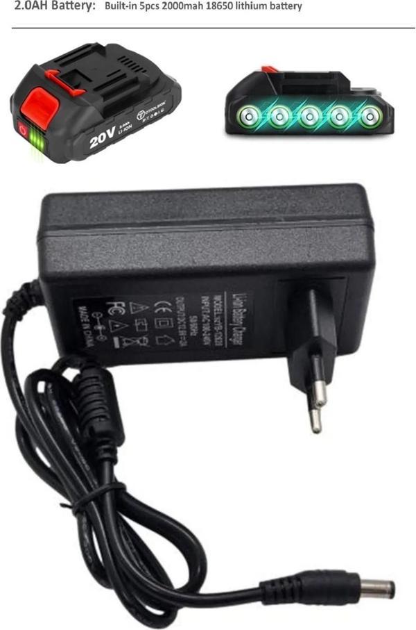 Depolife Şarjlı Matkap Için Batarya Şarj Adaptörü 12 Volt 14V 18V 20V 48V 58V Li-On Pil Şarj 200Mah Üniversal - Image 1