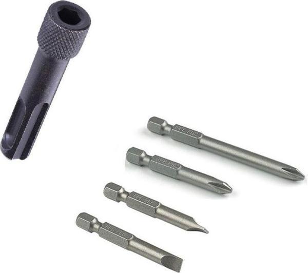 Depolife Sds Kırıcı Için Bits Adaptörü Manyetik Vidalama Uzatma Aparatı Vida Metal Ahşap Düz 4 Adet Uç - Image 1