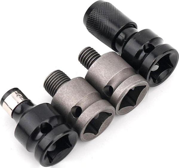 Depolife Torklu Somun Sıkma Bijon Sökme Darbeli Matkap İçin Bits Adaptörü 4Lü Set Yaylı Ağır Hizmet Mandreni - Image 1