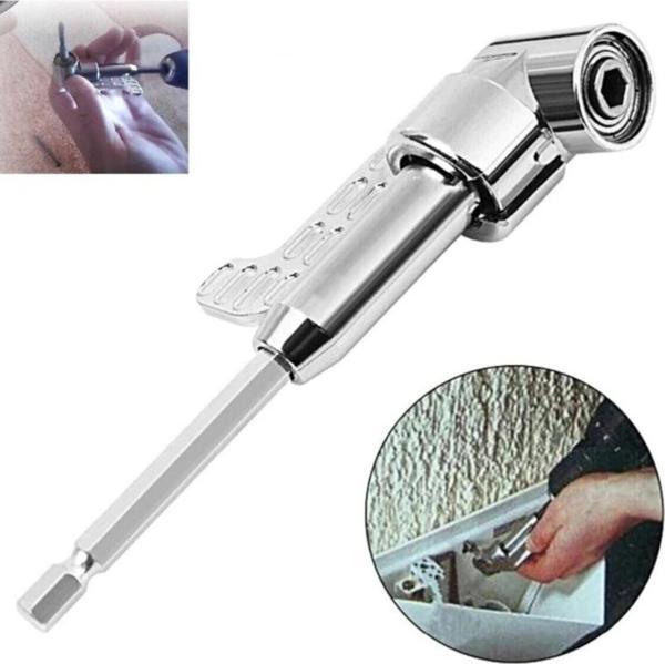 Depolife Köşe Vidalama Delme Kör Nokta Aparatı 1/4 Hex Matkap Adaptörü Uzun Kuyruk Altıgen Bits Girişli - Image 1