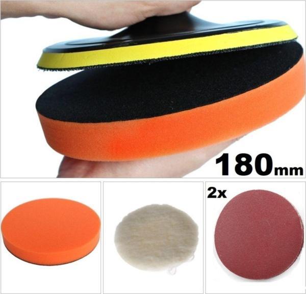 Depolife 180 Mm Polisaj Seti Cırt Taban Sünger Bone 2 Li Zımpara Takımı - Image 1