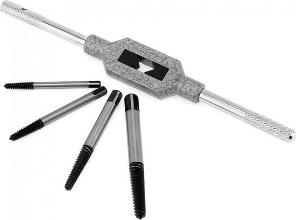 Depolife Vida Çıkartıcı Matkap Ucu Kılavuz Seti 5 Parçalı Kollu Hasarlı Kırık Vida Sökücü Klavuz Takımı - Image 1