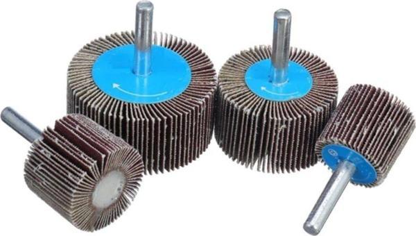 Depolife Mop Zımpara Saplı Silindir Zımpara Seti 4 Parça 80 Kum Daire Zımpara Takımı Ahşap Metal Zımparalama - Image 1