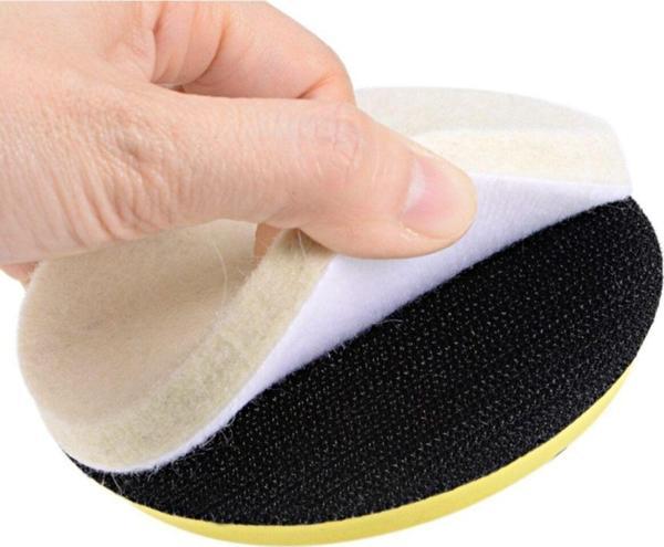 Depolife 115Mm Naturel Yün Keçe Diski Cırt Taban Matkap Profesyonel Polisaj Seti M14 - Image 1