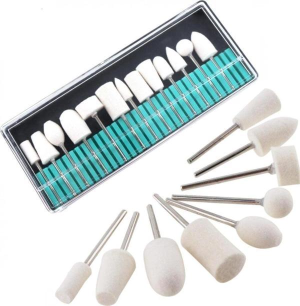 Depolife Dremel Proxxon Uyumlu 12 Parça Parlatma Cilalama Için Mini Polisaj Yün Keçe Seti - Image 1